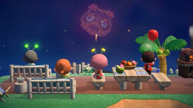 animal crossing new horizons fuochi di artificio secondo aggiornamento di agosto