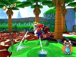 screenshot scena videogioco super mario sunshine