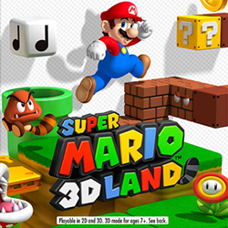 super mario 3d land logo cover