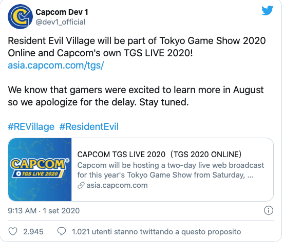 Resident Evil Village gameplay in arrivo? 2 Schermata 2020 09 01 alle 14.31.20